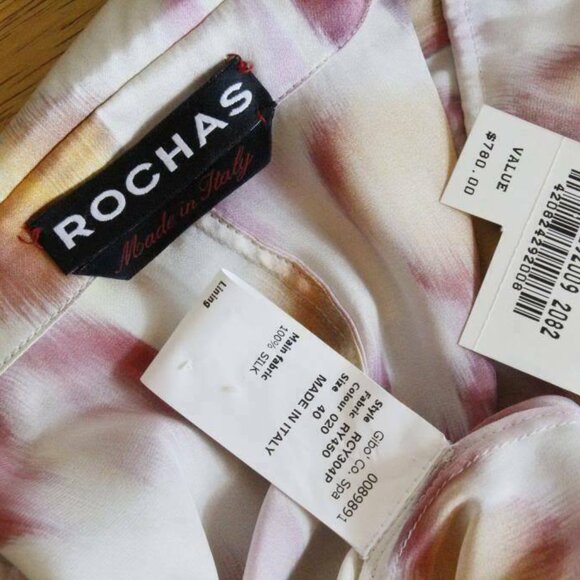 $1875 ROCHAS SET size 40 Italy 4 US 100% SILK  blouses pants women's - Picture 11 of 16
